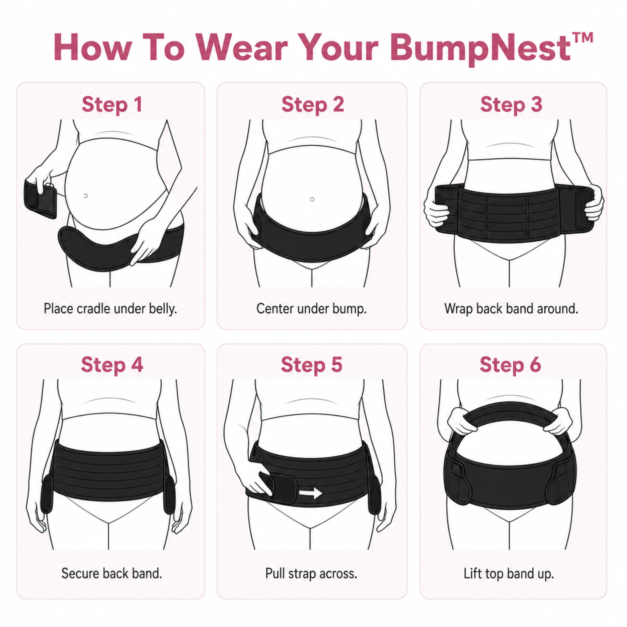 BumpNest™ 3-in-1 Support Belt